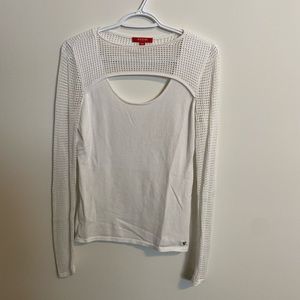 White Guess Top with Net - Size S